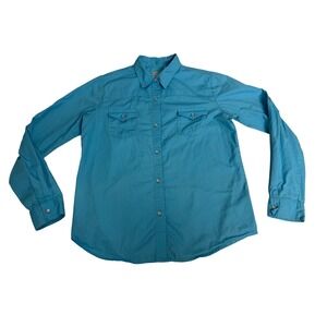 Roper Wear the West Western Shirt Girls Button Down Light‎ Blue Kids XL